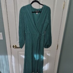 H&M Teal Long Sleeve Dress